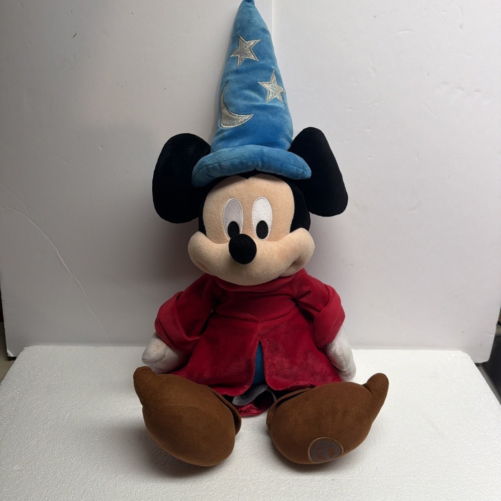 Disney Store Sorcerer Fantasia Mickey Mouse Plush 24" Wizard